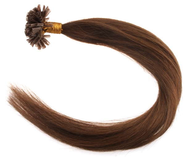  #6 Mellanbrun - Original äkta löshår remy nagelslingor